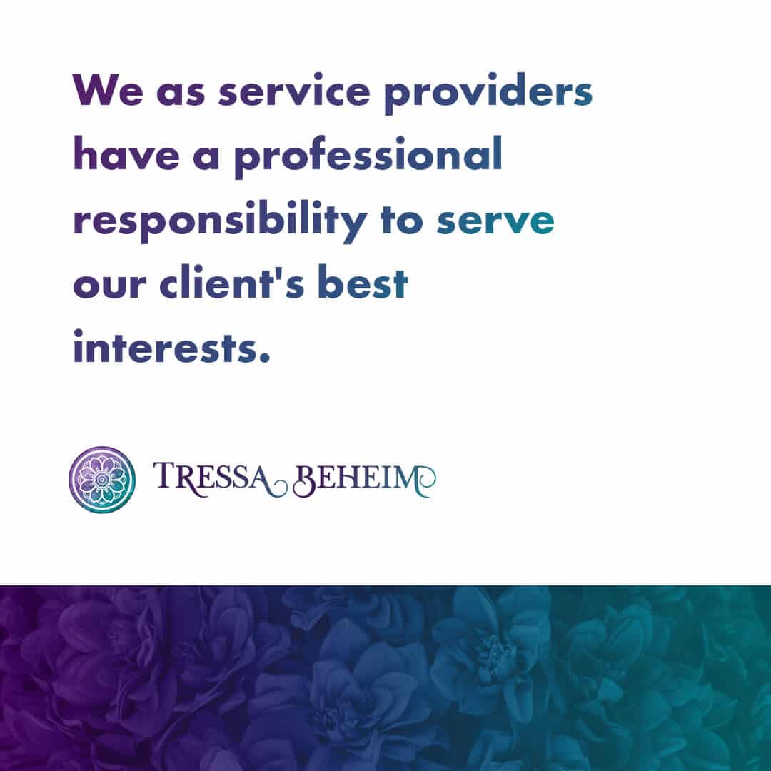 When you’re a service provider, oftentimes questions come up about our professional responsibility to our clients. Here’s what you need to know.